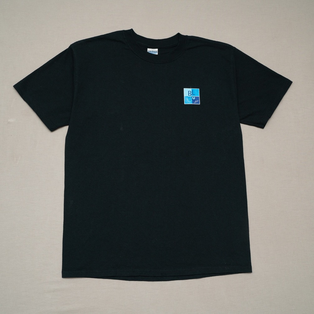 Vintage 90s Y2k Bleu Alize Liquor Black T Shirt Adult L Club Bar Promo